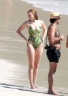 Lily Cole - wearing a swimsuit at a beach in St. Barts